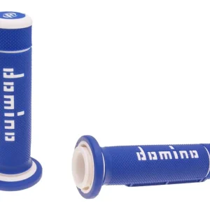 Moderní Gripy Domino A180 ATV plyn na páčku 22/22mm modro - bílé