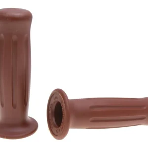 Luxusní Gripy gumové Domino 3394 on-road / Scooter retro tmavě hnědá