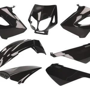 Vrácení Zdarma Sada plastů, černá, Derbi Senda R, SM X-Treme, SM DRD