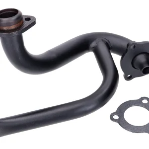 Sezónní Sleva Koleno výfuku s restrikcí, černé, Aprilia SX, RX, Derbi Senda, Gilera RCR, SMT