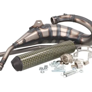 Výfuk Yasuni Cross HM MAX žlutý karbon, Aprilia RX, SX, Derbi R, SM, Gilera RCR, SMT Přímo Od Výrobce