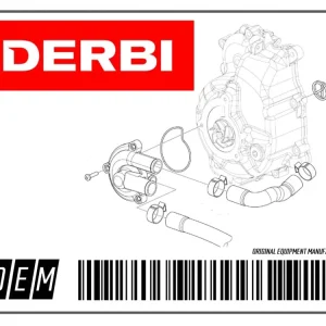 Boční plast pravý OEM modrá, Derbi Senda R 50, Senda SM 50 X-Treme Euro4 2018- Dokud Zásoby Vydrží