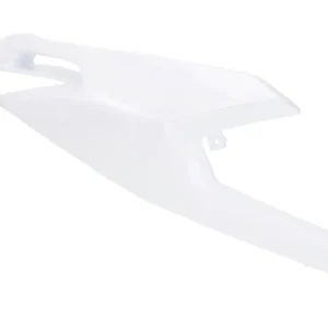 Ruční Výroba Boční kryt pravá strana zadní OEM bílá, Aprilia RX, SX, Derbi Senda, Gilera RCR, SMT 50 Euro4 2018-