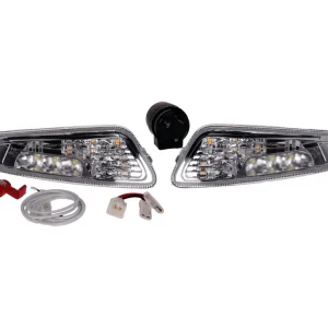 Sada předních blinkrů Power1 LED bílé, Vespa Primavera, Sprint, Elettrica Vrácení Zdarma