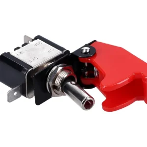 Spínač s krytkou a LED, červená Aktuální