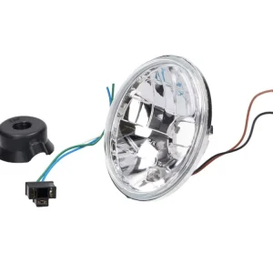 Přední světlo čiré kulaté s parkovačkou 12V H4 / HS1 halogen, Simson S50, S51, S70 Akční Nabídka