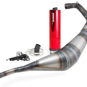 Finální Výprodej Výfuk VOCA Warrior 50/70cc červená koncovka, Derbi EBE, EBS, D50B