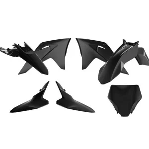 RACETECH (RTECH) kompletní sada plastů GAS GAS MC 65 24-25 barva černá Vysoce Kvalitní