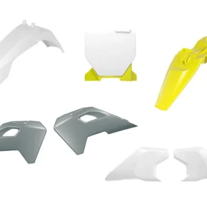 RACETECH (RTECH) kompletní sada plastů HUSQVARNA TC 65 24-25 barva bílá / šedý / žlutá Aktuální