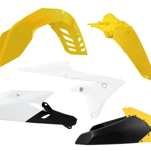 Nová Kolekce RACETECH (RTECH) kompletní sada plastů YAMAHA WRF 250 (15-19), WRF 450 (16-19) barva bílá černá žlutá LIMITED EDITION -