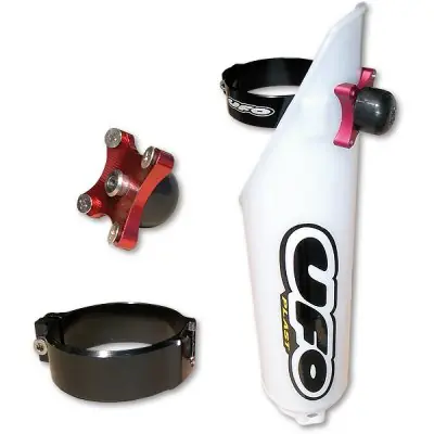 UFO kryty předních tlumičů SUZUKI RM 125/250 07-17, RMZ 250 07-17, RMZ 450 07-14 se zámkem, barva bílá Garance Vrácení Peněz