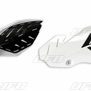 Autentický UFO kryty páček FLAME SUZUKI RMZ 250/450 12-17 barva bílá/černá (s upevněním) - nahrazený PM01652041 + PM01678