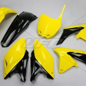 UFO kompletní sada plastů SUZUKI RMZ 250 10-18 barva 14-16 (žlutá/černá) (SU416E999) Doprava Zdarma