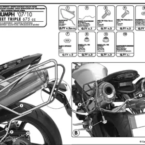 KAPPA nosič pod boční brašny TRIUMPH STREET TRIPLE 675 (07-12) - také pod kufry RA314 EASY LOCK Speciální Cena