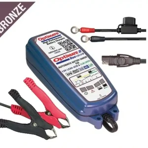 OPTImate nabíječka akumulátorů OPTImate 2 DUO 12V 2A 6-96AH AGM / GEL / STD 6-96AH, LITHIUM (LIFEPO4) 12.8V / 13.2V 2A 2-24AH, SAE ( na 2 akumulátory ) (EL) (12) Garance Vrácení Peněz