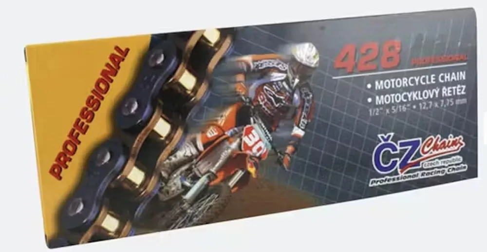 CZ hnací řetěz 428 OR (130 článků) O-kroužek (STREET MAX 250 ccm) (23,4 KN) + spona Autentický