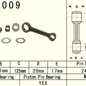 VESRAH ojniční sada YAMAHA YZ 250 (YZ250) 99-20 (VA6009) vyrobeno v Japonsku Záruka V Ceně