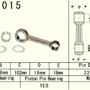 VESRAH ojniční sada SUZUKI RM 125 (RM125) 99-03 (VA7015) vyrobeno v Japonsku Hit Sezóny