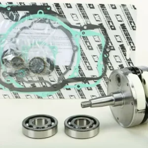 WISECO kliková hřídel KAWASAKI KX 250 02-04 (s ložisky klikovky + sada těsnění a gufer na spodek motoru) (HR4017) Horká Nabídka