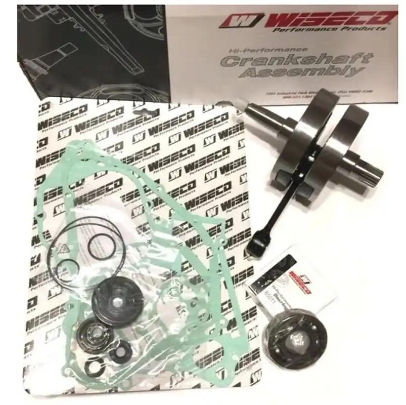 WISECO kliková hřídel HONDA CR 250 02-04 (s ložisky klikovky + sada těsnění a gufer na spodek motoru) (HR4056) Vysoce Kvalitní