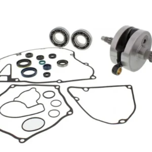 Moderní WISECO kliková hřídel KAWASAKI KXF 250 04-08, SUZUKI RMZ 250 04-06 (s ložisky a sadou těsnění na spodní část motoru (HR4064)