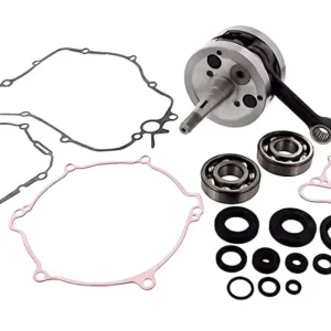 Vrácení Zdarma WISECO kliková hřídel KAWASAKI KX 85/100 06-15 (s ložisky klikovky + sada těsnění a gufer na spodek motoru) (HR4066)