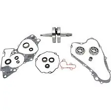 Nová Kolekce WISECO kliková hřídel SUZUKI RM 85 02-23 (s ložisky klikovky + sada těsnění a gufer na spodek motoru) (HR4067)