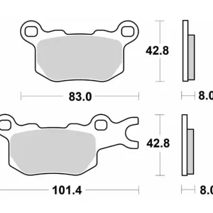 SBS brzdové destičky KH684 OFF-ROAD sintrované barva zlatá levá zadní CAN-AM DEFENDER/TRAXTER 800 17-23, CAN-AM DEFENDER/TRAXTER 976 17-23 Kup Teď