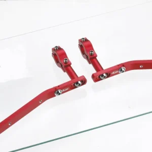 Ověřený ACCEL chrániče páček s alu upevněním ENDURO 22mm barva červená (bez plastového krytu SD02)