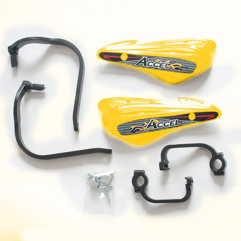 Cenově Výhodný ACCEL chrániče páček s alu upevněním STRONG (22+28mm) dvoubodové upevnění (ALU-černá, PLASTIK-žlutá)