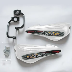 Vysoce Kvalitní ACCEL chrániče páček s alu upevněním MX (22+28mm) (ALU-černá, PLASTIK-bílá)