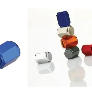 Exkluzivní ACCEL čepičky ventilku komplet (2 kusy) barva oranžová