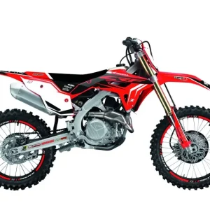 BLACKBIRD sada samolepek (dýhy) + potah sedla HONDA CRF 250R 22-24, CRF 450R 21-24 DREAM 4 barva červená černá Časově Omezené