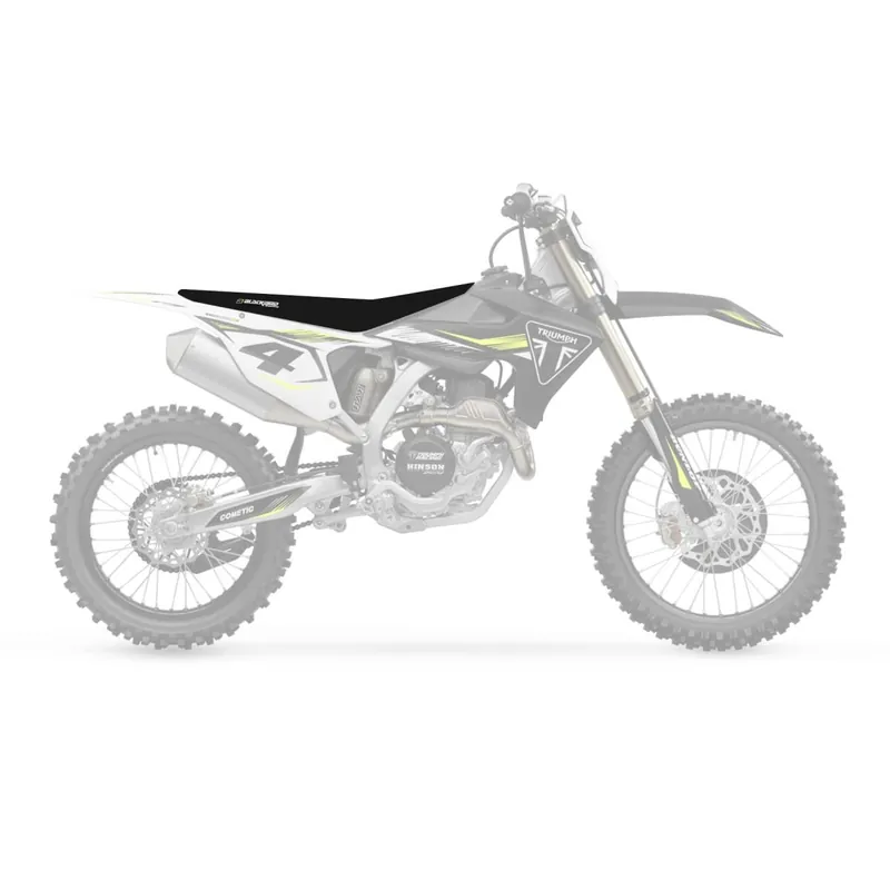 BLACKBIRD potah sedla TRIUMPH TF 250X 24-25 zebra barva černá Luxusní