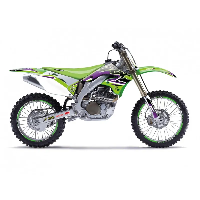 Ruční Výroba BLACKBIRD sada samolepek (dýhy) KAWASAKI KX 450F 06-08 DREAM 5 barva zelená černá