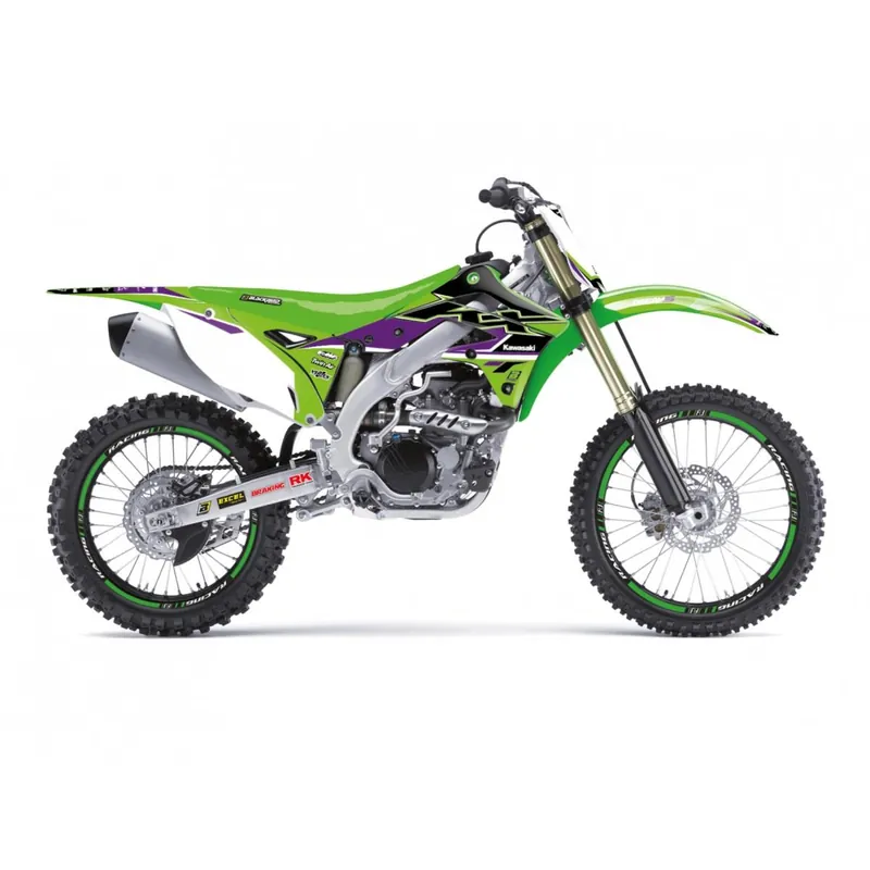 Sezónní Sleva BLACKBIRD sada samolepek (dýhy) KAWASAKI KX 450F 12-15 DREAM 5 barva zelená černá