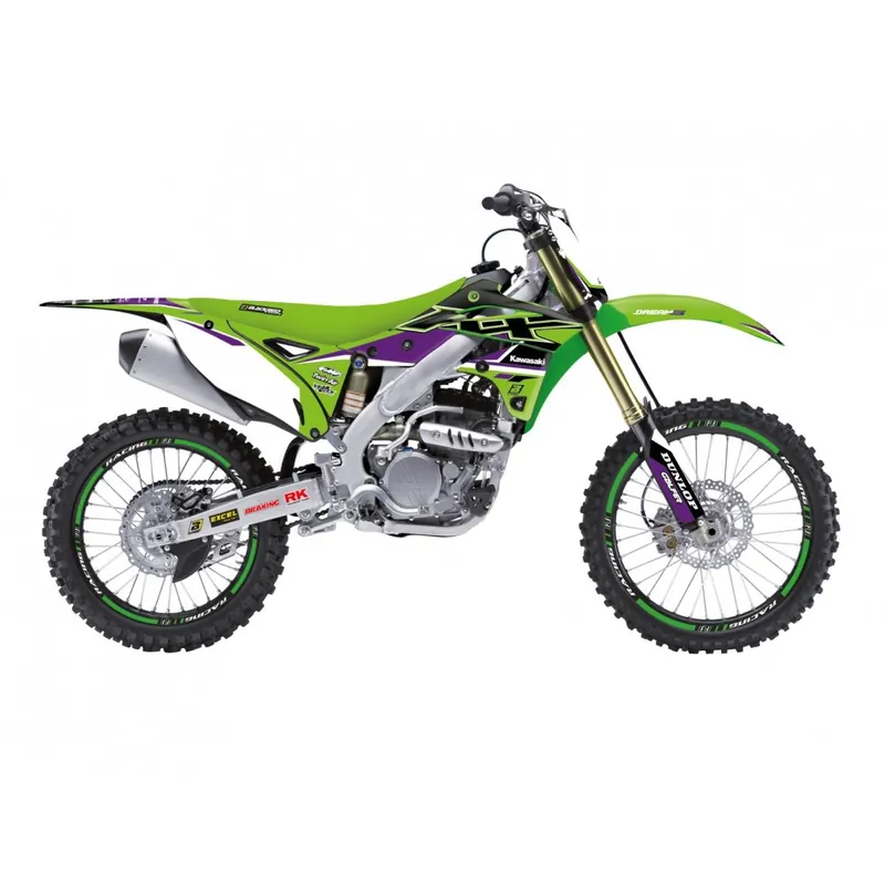 BLACKBIRD sada samolepek (dýhy) KAWASAKI KX 250F 13-16 DREAM 4 barva zelená černá Prémiový