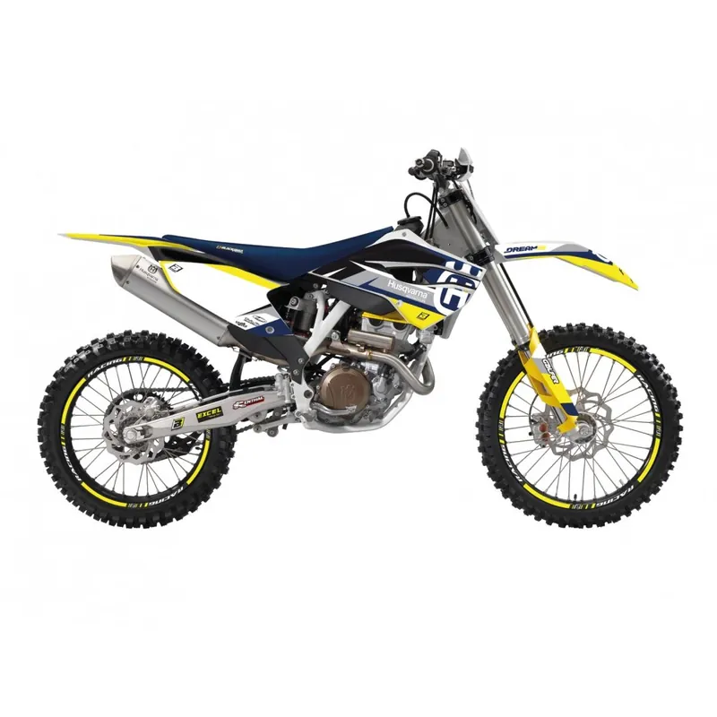 BLACKBIRD sada samolepek (dýhy) HUSQVARNA FC/TC 14-15, TE/FE 14-16 DREAM 5 chrom EFX barva světle modrá žlutá Nejprodávanější