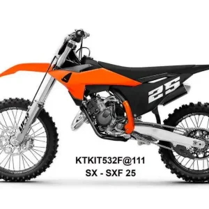 UFO 2025/11 kompletní sada plastů (FULL KIT) s kryty tlumičů KTM SX 125 / 150 / 250 / 300 25-26, SXF (SX-F) 250 / 350 / 450 25-26 barva oranžová / černá / bílá Přímo Od Výrobce