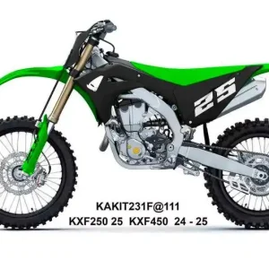 UFO 2025/11 kompletní sada plastů (FULL KIT) s kryty tlumičů KAWASAKI KXF 250 25, KXF 45024-26, KX 450X 24-26 barvaR černá / zelená Speciální Cena
