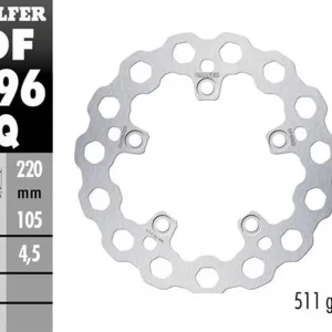 GALFER brzdový kotouč zadní YAMAHA YZF-R6 03-23; YZF-R1 04-23; MT-10 16- (CUBIQ FIXED) (220X105X5mm) Omezená Nabídka