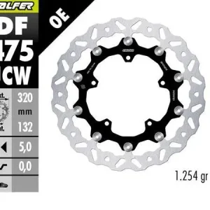 GALFER přední brzdový kotouč YAMAHA MT-10 17-; YZF -R6 17-23; YZF-R9 25; FZ 1 06; YZF-R1 04-23; V MAX 1700 09- (WAVE FLOATING) (320X132X5mm) Moderní