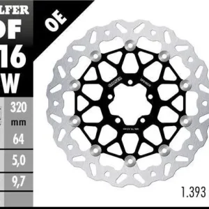 Časově Omezené GALFER přední brzdový kotouč KTM 890SMT 23-25 (WAVE FLOATING) (320X64X5mm)
