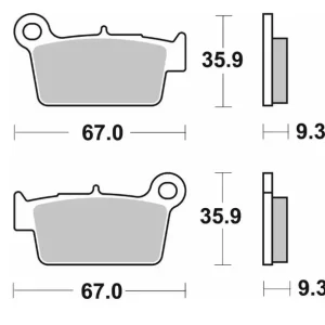 Nová Kolekce SBS brzdové destičky KH367 OFF-ROAD karbonové YAMAHA YZ/YZF, KAWASAKI KXF, SUZUKI RMZ zadní