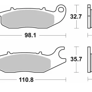 SBS brzdové destičky KH375 STREET PERFORMANCE (EXCEL) sintrované barva zlatá Hromadná Objednávka
