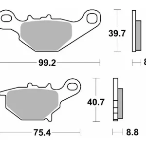 Záruka V Ceně SBS brzdové destičky KH401 OFF-ROAD sintrované barva zlatá SUZUKI RM 85 05-23