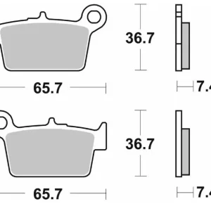 Sleva SBS brzdové destičky KH367/2 STREET STANDART keramické barva černá zadní BETA RR 50/125 08-15, 200 URBAN 08-15, 200 RR 20-23, 250 RR 13-22, 300 RR 13-23, 350 ALP4, 400 RR 05-17, 350 RR 11-22, 390 RR 15-23, 430 RR 15-23, 45