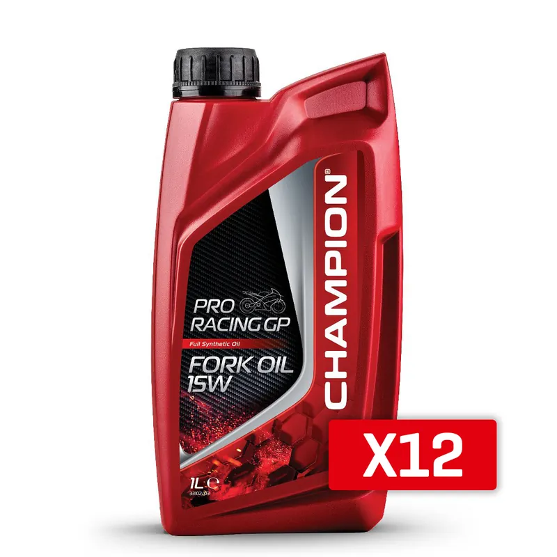 CHAMPION olej do teleskopů / tlumičů / zavěšení PROzávodní GP FORK OIL 15W 1L syntetický (AKC) Autentický