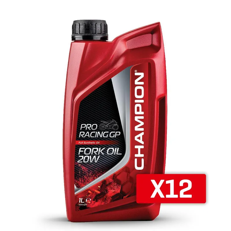 CHAMPION olej do teleskopů / tlumičů / zavěšení PROzávodní GP FORK OIL 20W 1L syntetický (AKC) Sleva