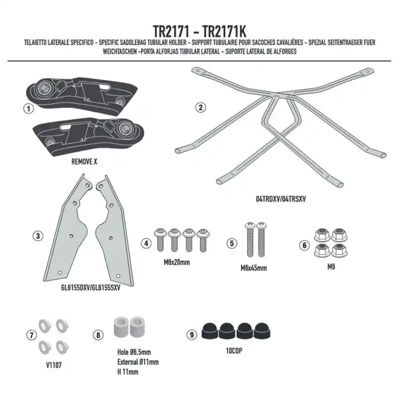 KAPPA rychloupínací boční nosič brašen REMOVE-X YAMAHA TRACER 9 GT / GT+ 25 Autentický